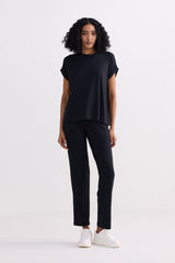 Wide Leg Pant in Black Front