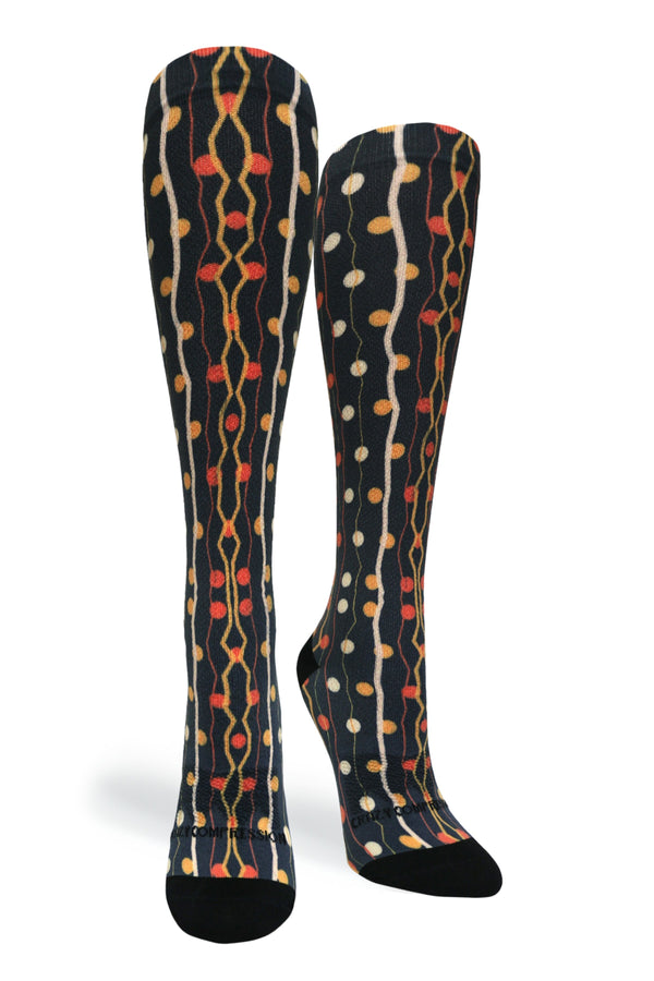 Crazy Compression Zigzag Dots - (Standard & Extra Wide) - handcrafted accessory
