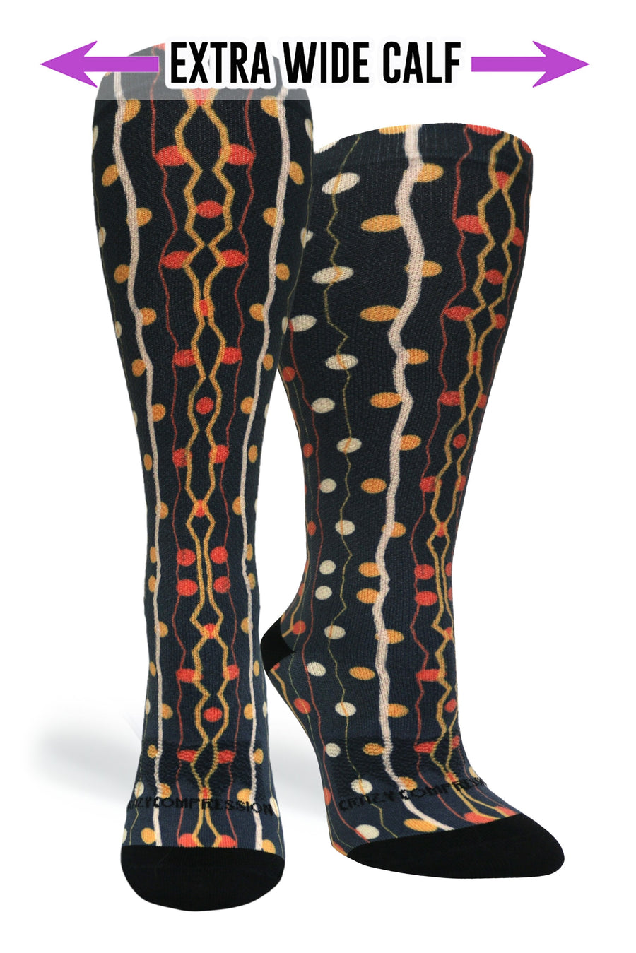 Crazy Compression Zigzag Dots - (Standard & Extra Wide) - handcrafted accessory