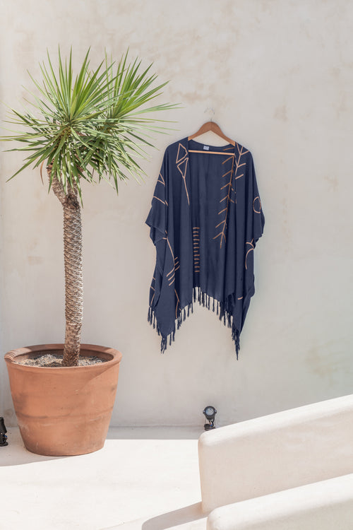 Village Thrive Abstract Kimono - plus size garment, product view