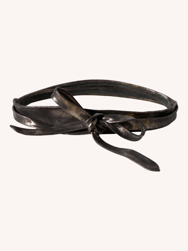 Ada Belts Midi Wrap Belt in Midnight - handcrafted leather belt