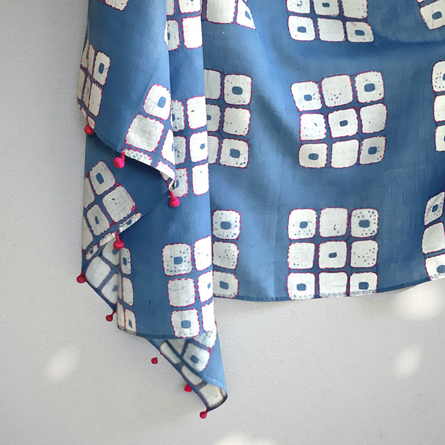 Fyoli Fyoli AURA Batik Handspun Handwoven Scarf - women's artisan scarf