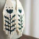Beaded Fringe Earrings | Flor