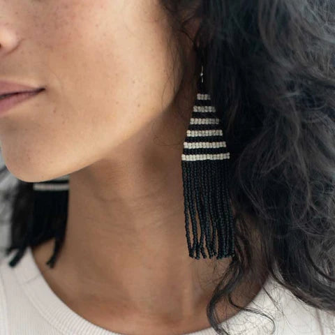 Beaded Fringe Earrings | Opuesta