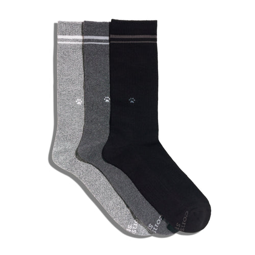 Conscious Step Comfort Crew Socks that Save Dogs - handcrafted socks