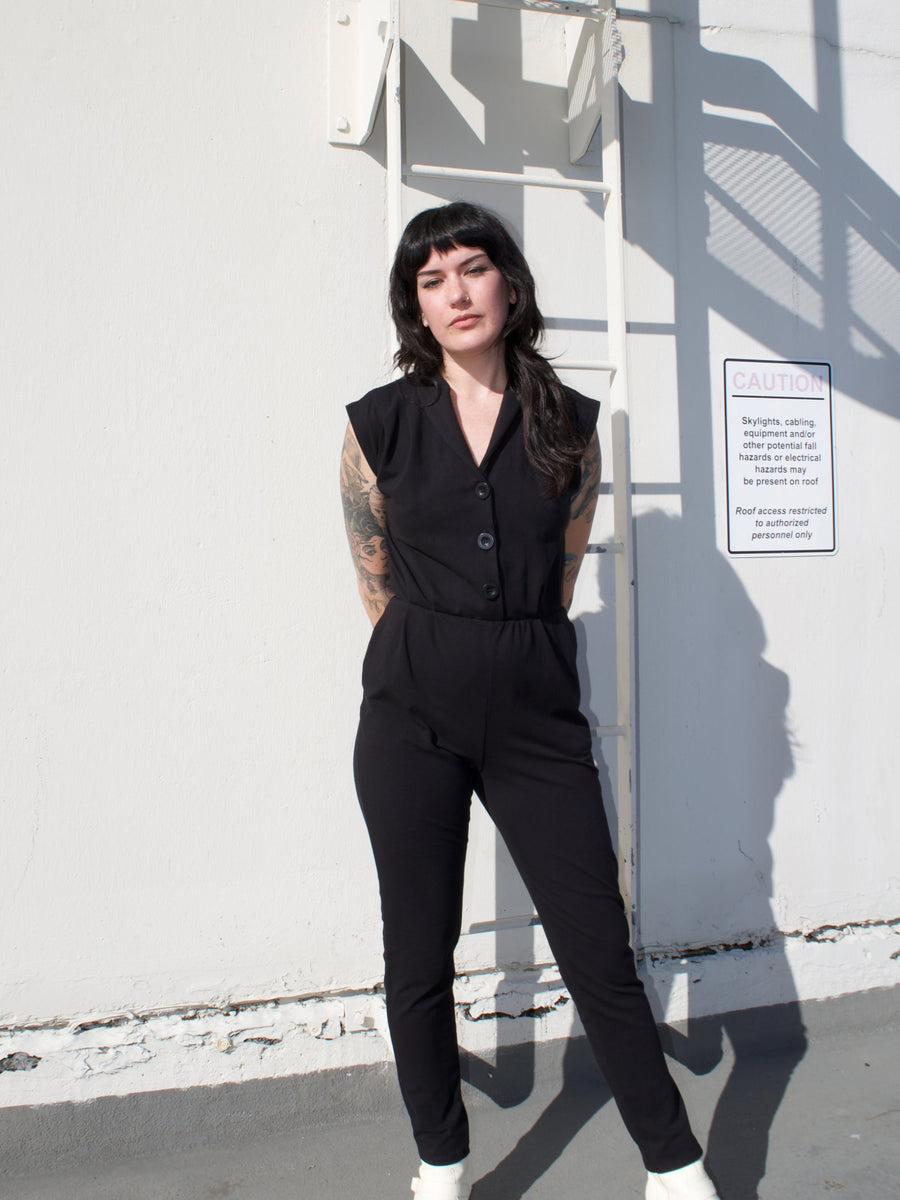 NOOWORKS Magic Suit Black - plus size jumpsuit, product view