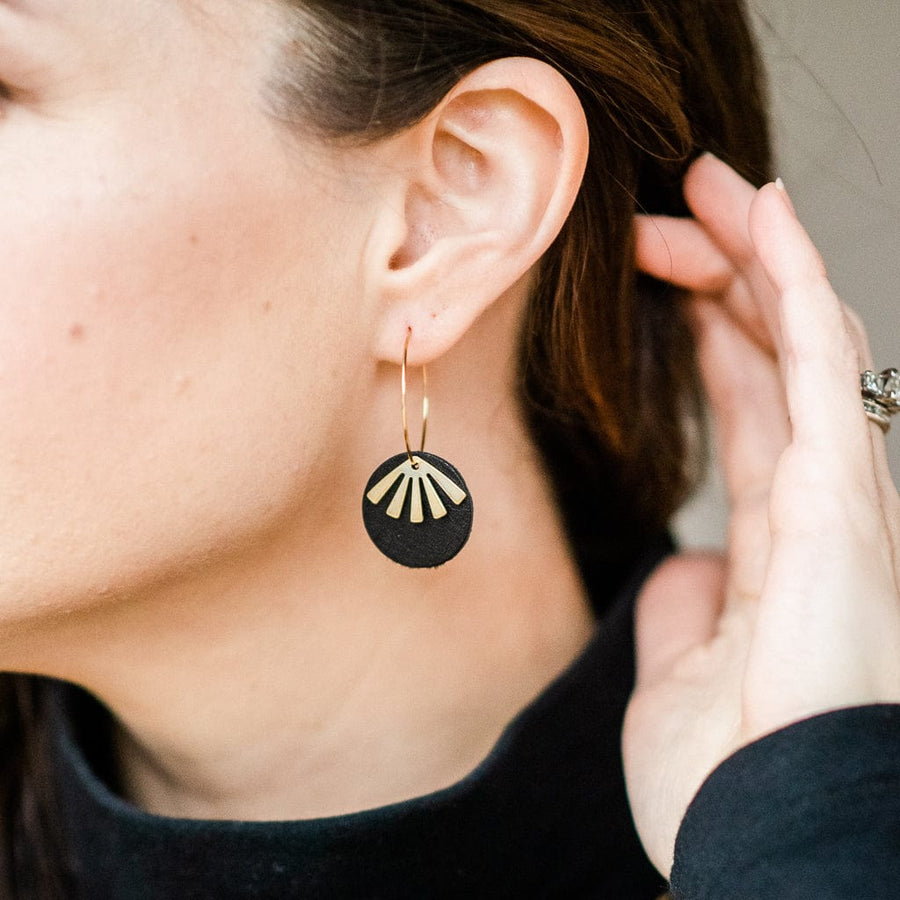 Sela Designs Black Oakleigh Earrings - handcrafted earrings