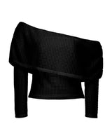 Hilary MacMillan Geometric Knit Cowl Neck Top - size-inclusive women's clothing
