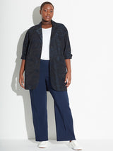 See ROSE Go Jacquard Unstructured Blazer - plus size garment, product view