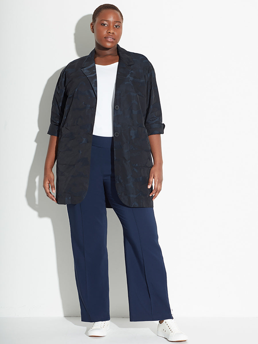 See ROSE Go Jacquard Unstructured Blazer - plus size garment, product view