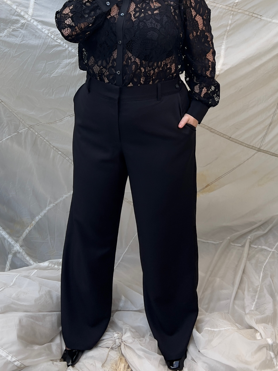 Baacal Hepburn Wide Leg Pant in Black - plus size pant, product view