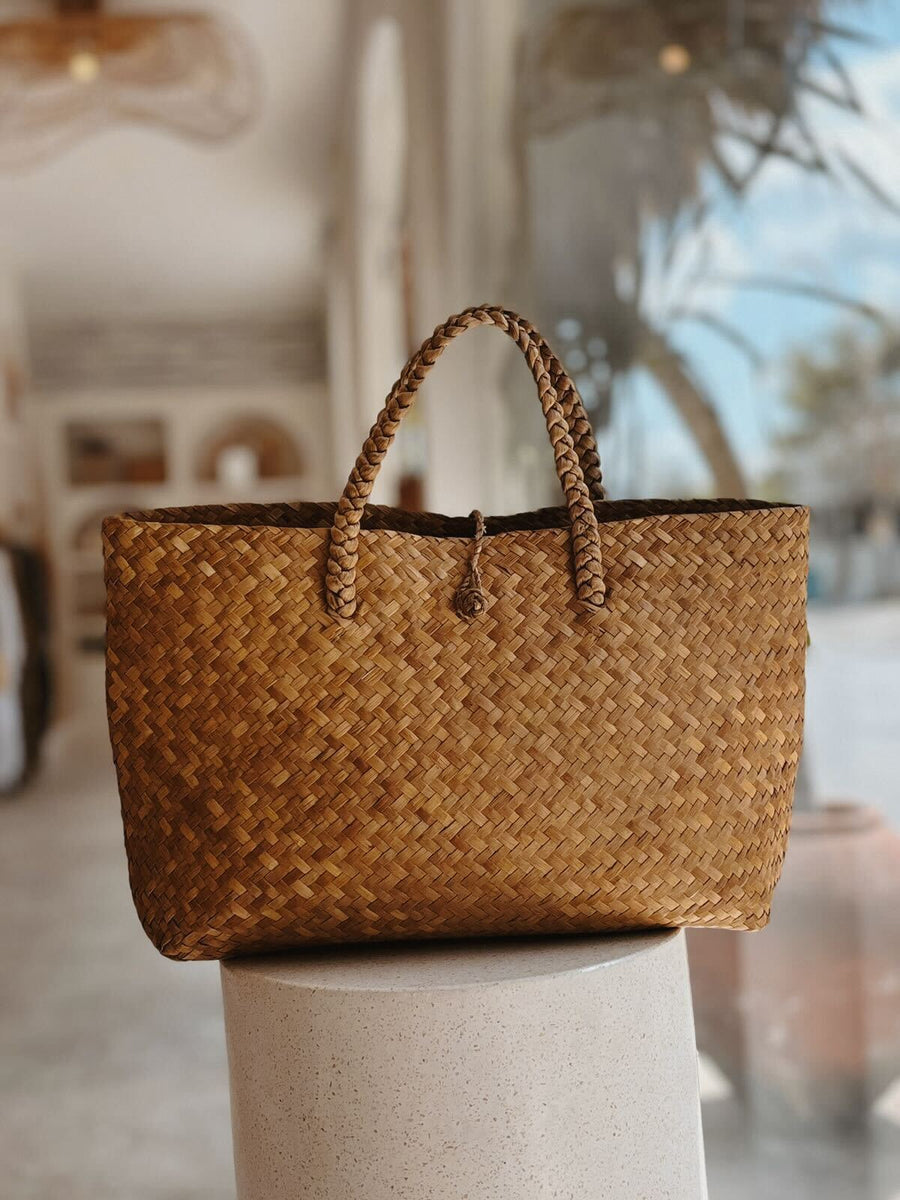 Village Thrive Isla Woven Purse - handwoven rattan purse