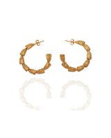 Fyoli Fyoli AMMIL Pod Hoop Earrings in Gold - women's artisan earrings