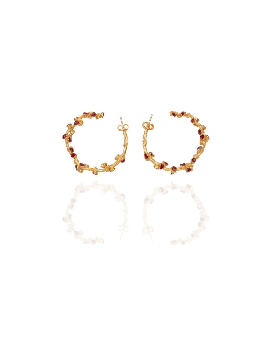 Fyoli Fyoli YUGEN Pod Hoop Earrings in Gold - women's artisan earrings