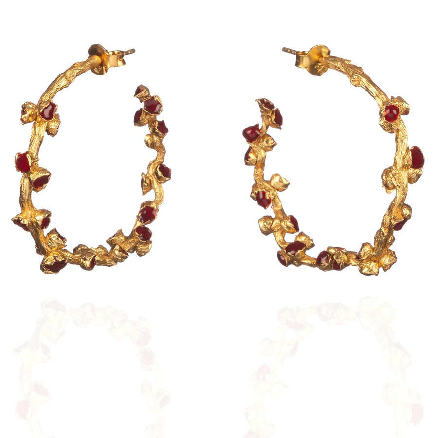 Fyoli Fyoli YUGEN Pod Hoop Earrings in Gold - women's artisan earrings