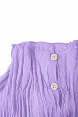 Esme Pleated Funnel Neck Top- Lavender