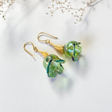 GLIMMER Green Pod Dangle Earrings