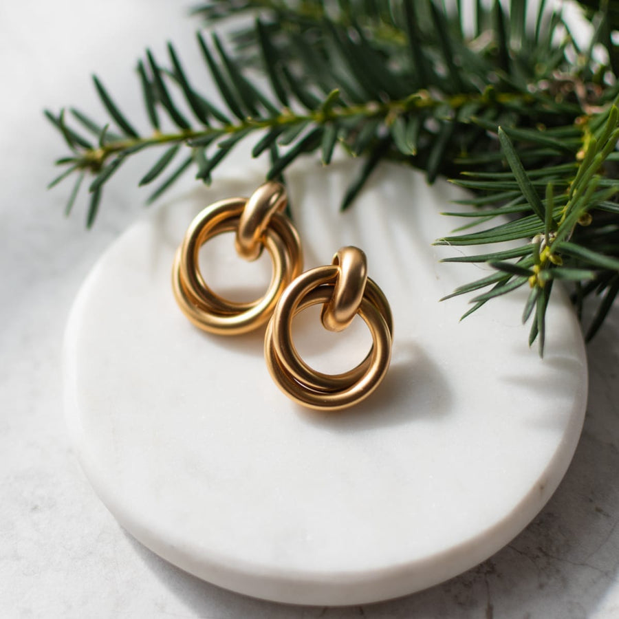 Sela Designs Gold Knot Earrings - handcrafted earrings