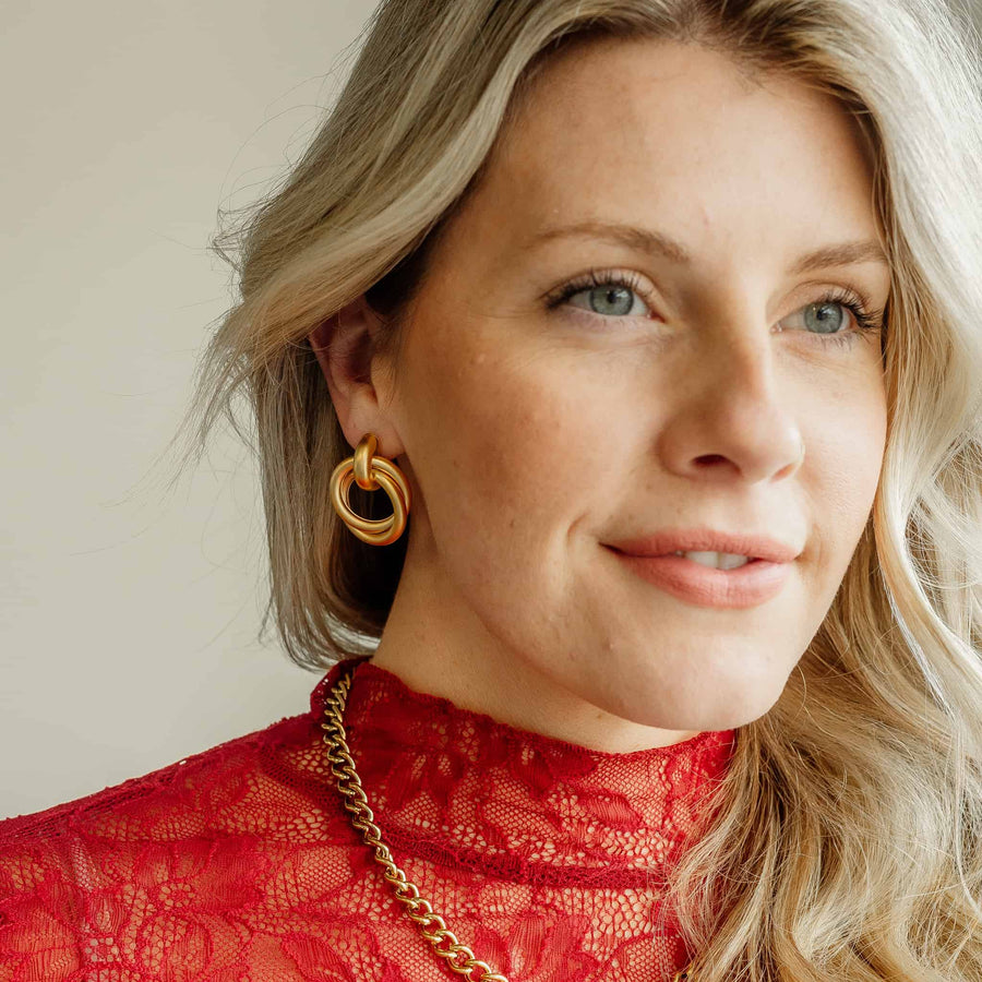 Sela Designs Gold Knot Earrings - handcrafted earrings