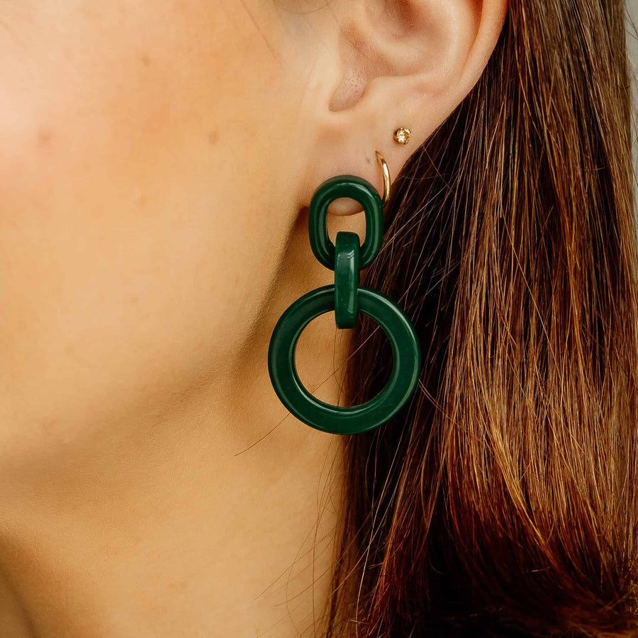 Sela Designs Green Hali Earrings - handcrafted earrings