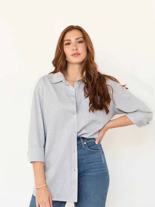 Able Harris Oversized Button Down Shirt - plus size garment, product view