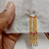 Fyoli Fyoli HEARTSTRINGS Hand Embroidered Earrings in White on White - women's artisan earrings