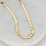 Sela Designs Kate Herringbone Chain Necklace - handcrafted necklace