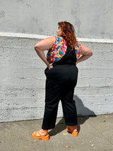 NOOWORKS Carpenter Overall Black - plus size garment, product view