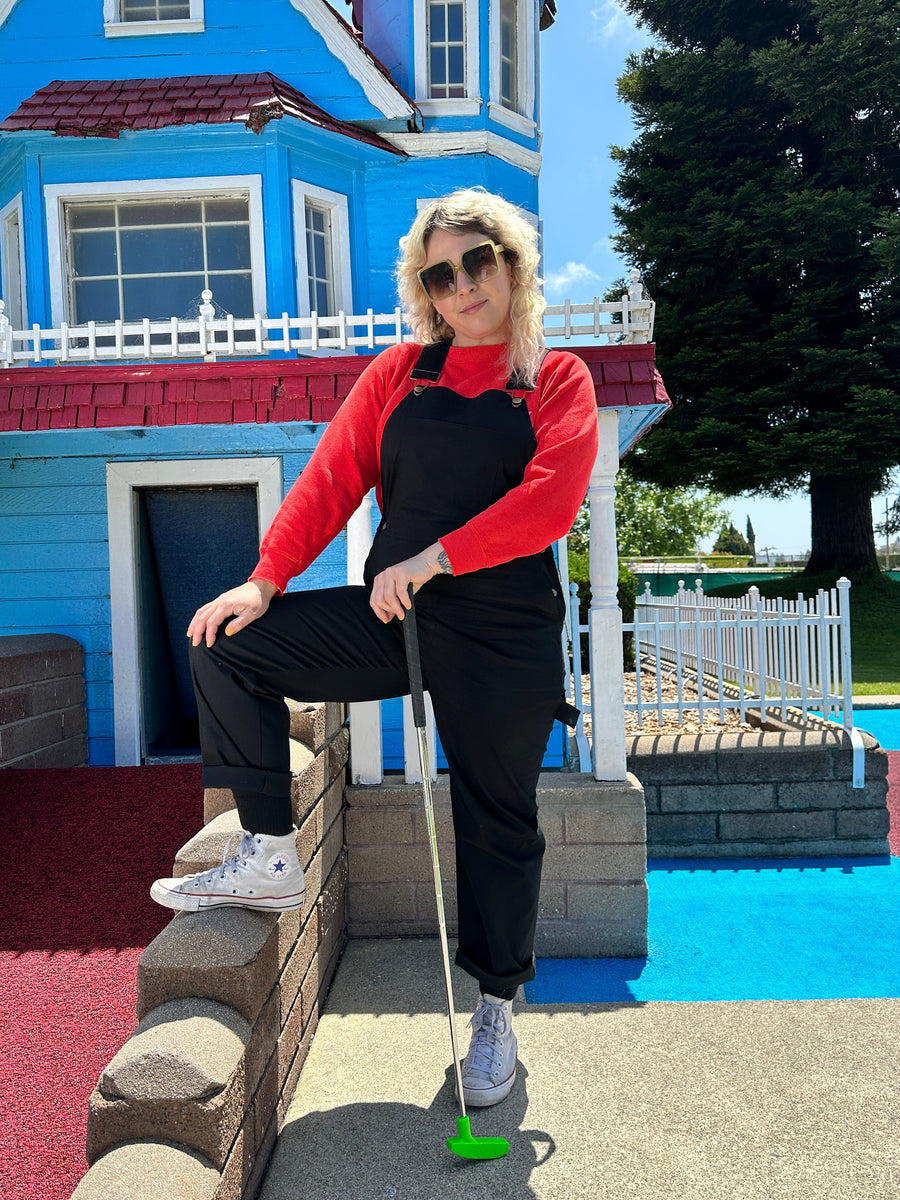 NOOWORKS Carpenter Overall Black - plus size garment, product view
