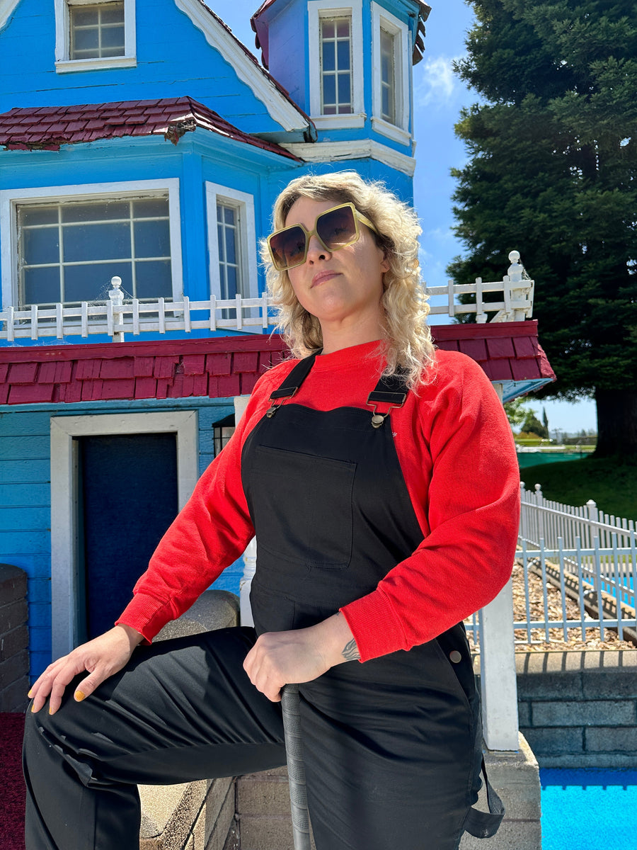 NOOWORKS Carpenter Overall Black - plus size garment, product view
