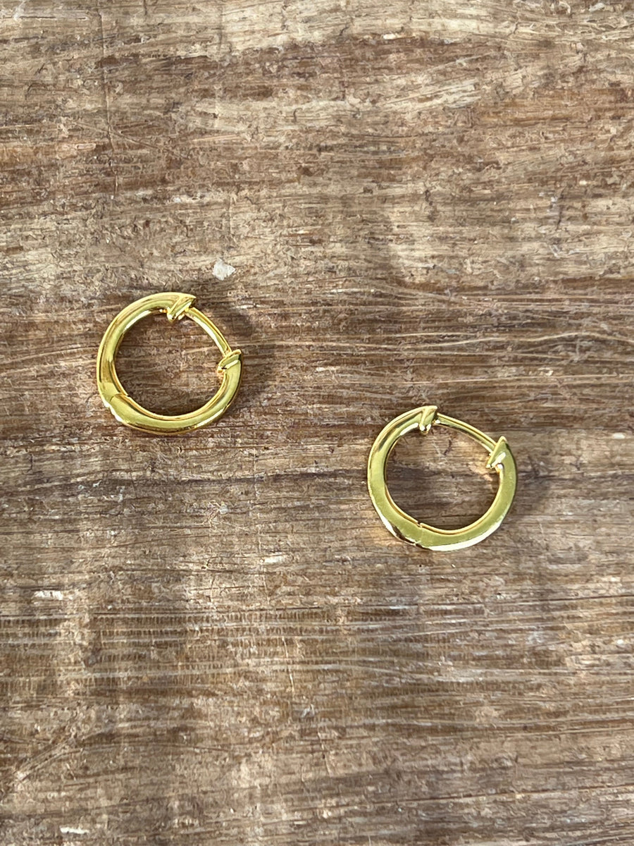 Chouette Designs Simple Huggie Hoops - handcrafted earrings