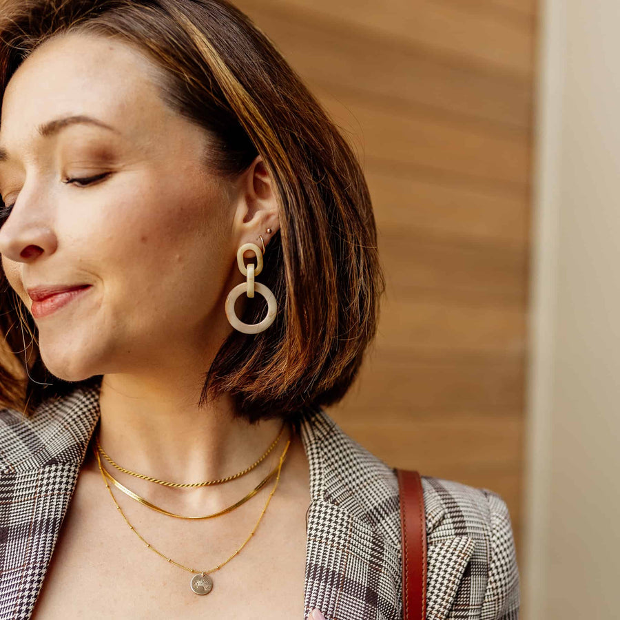 Sela Designs Ivory Hali Earrings - handcrafted earrings