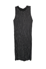 Jaya Pleated Dress- Reversible Polka Dot / Black
