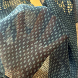 Fyoli Fyoli NEELAM II Kota Doria Handwoven Scarf in Indigo Blue - women's artisan scarf