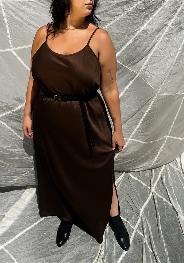 Leah Easy Satin Maxi Slip Dress