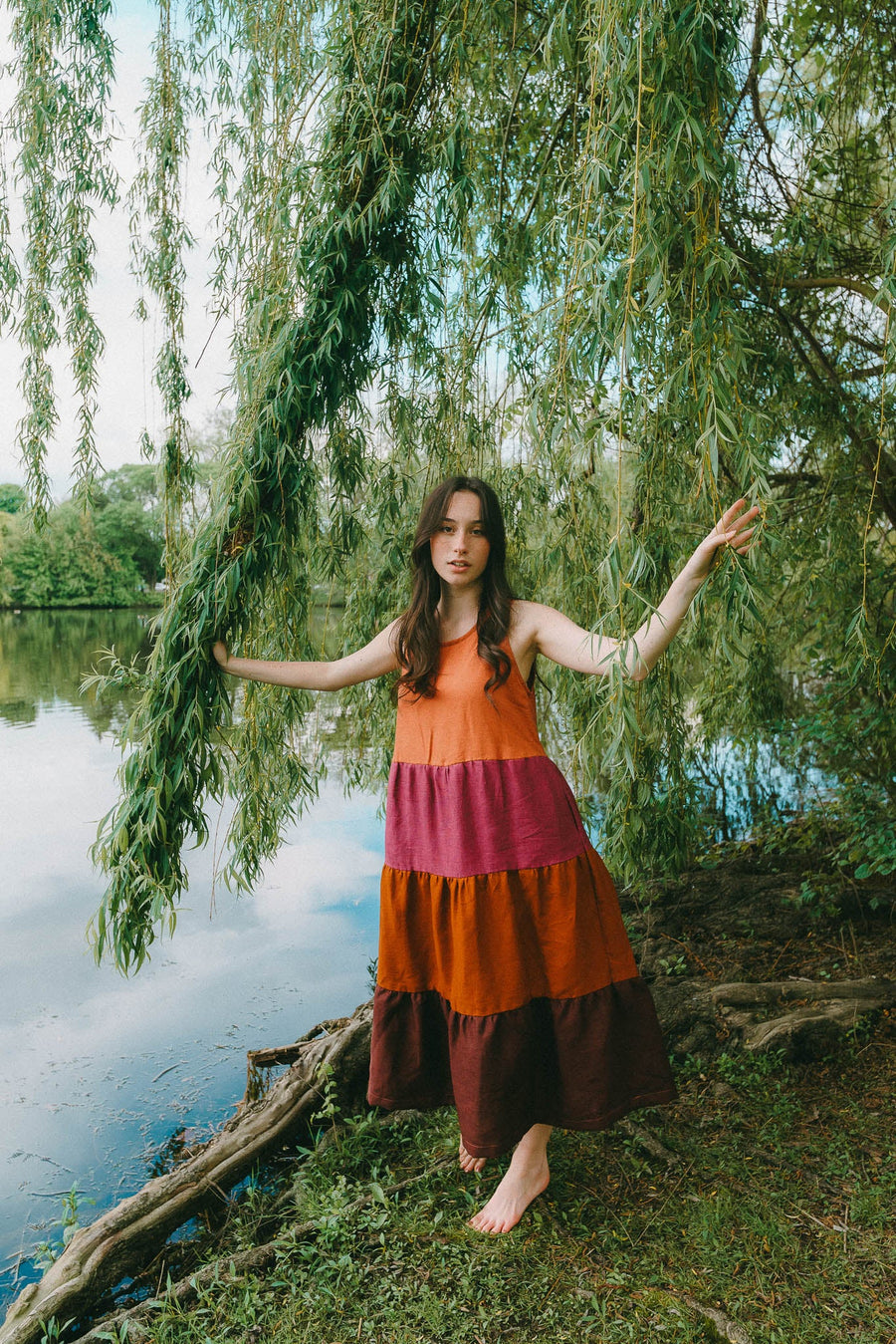 Conscious Clothing Willow Dress in Dawn - plus size dress, lifestyle shot