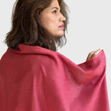 Fyoli Fyoli SHANTI Peace Eri Silk Natural Dye Handwoven Scarf in Iron Grey - women's artisan scarf
