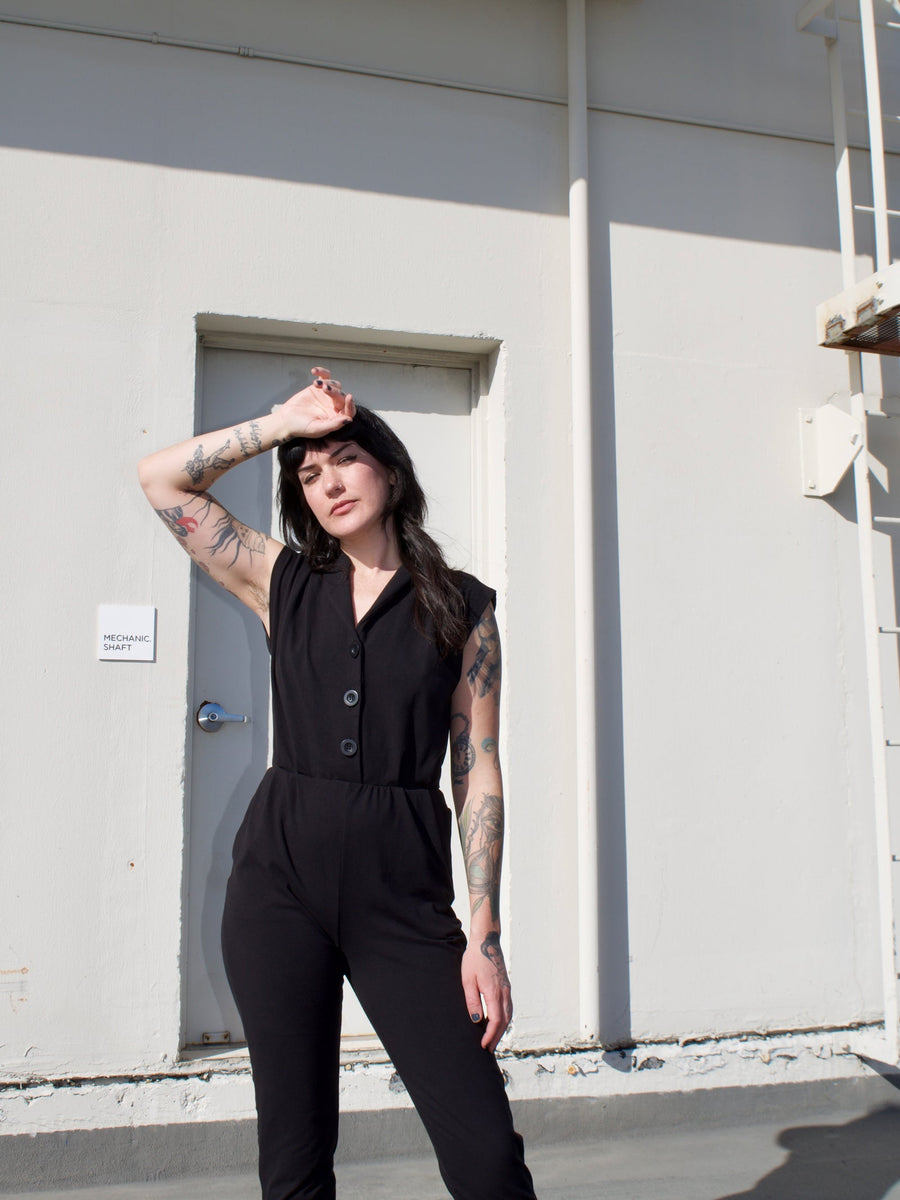 NOOWORKS Magic Suit Black - plus size jumpsuit, product view