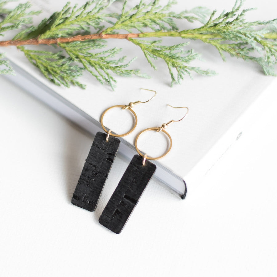 Sela Designs Matte Black Mia Earrings - handcrafted earrings
