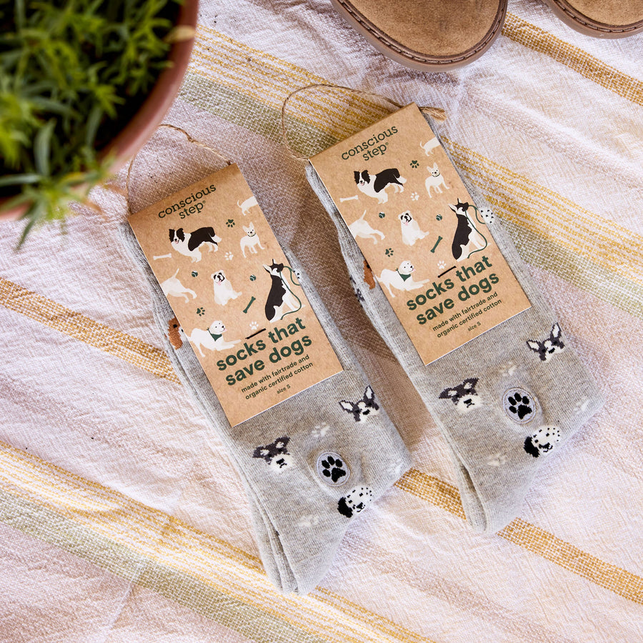 Conscious Step Socks that Save Dogs - handcrafted socks