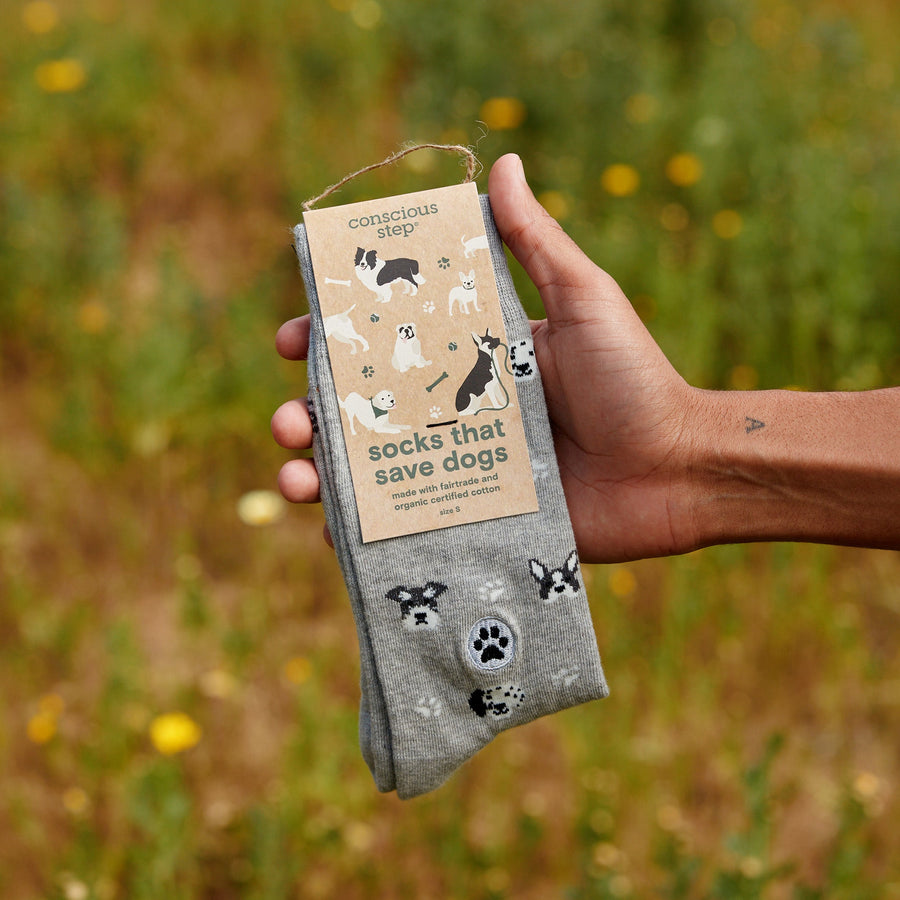 Conscious Step Socks that Save Dogs - handcrafted socks