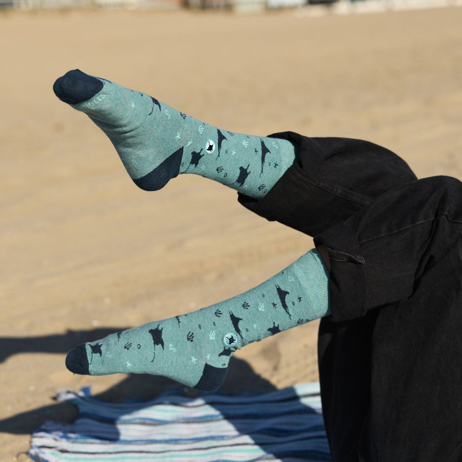 Conscious Step Socks that Protect Manta Rays - handcrafted socks