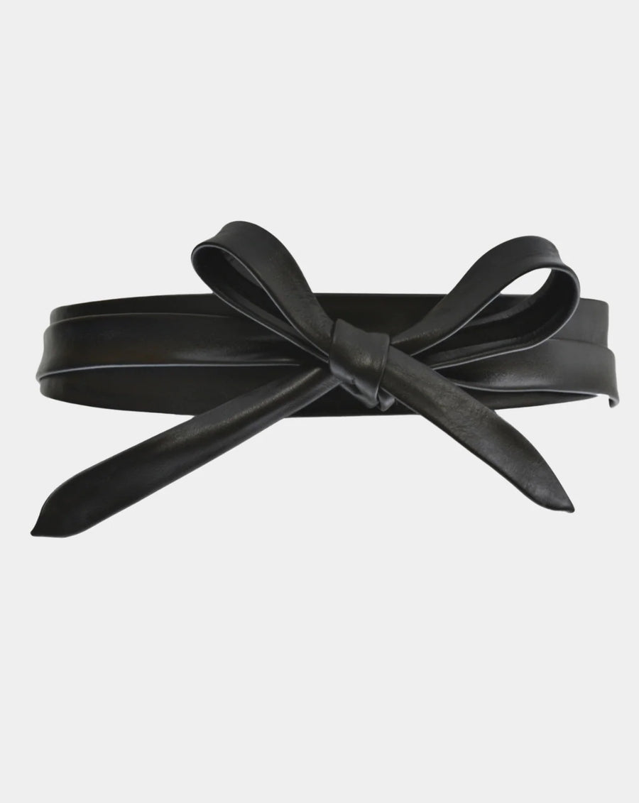 Ada Belts Midi Wrap Belt in Black - handcrafted leather belt