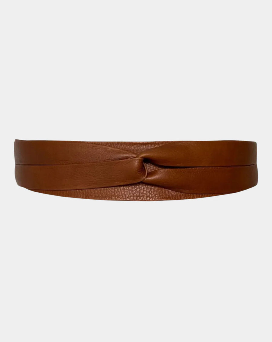 Ada Belts Midi Wrap Belt in Whiskey - handcrafted leather belt