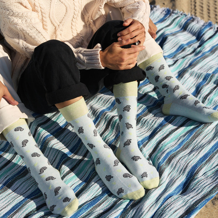 Conscious Step Socks that Protect Manatees - handcrafted socks