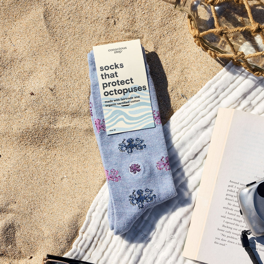 Conscious Step Socks that Protect Octopuses - handcrafted socks