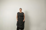 Jaya Pleated Dress- Reversible Polka Dot / Black