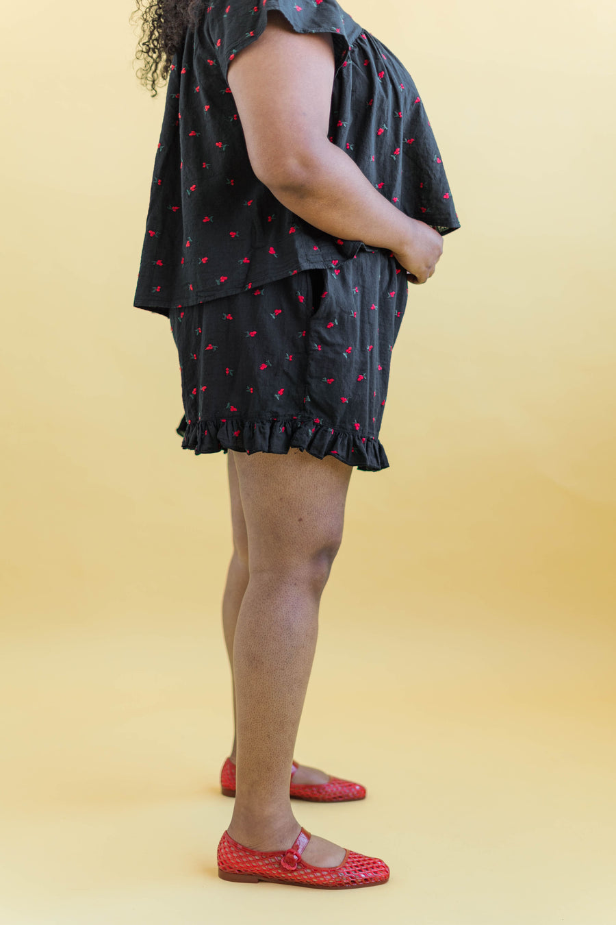 Nettle Studios Bloomers in Black Cherry Cotton - plus size bloomers, product view