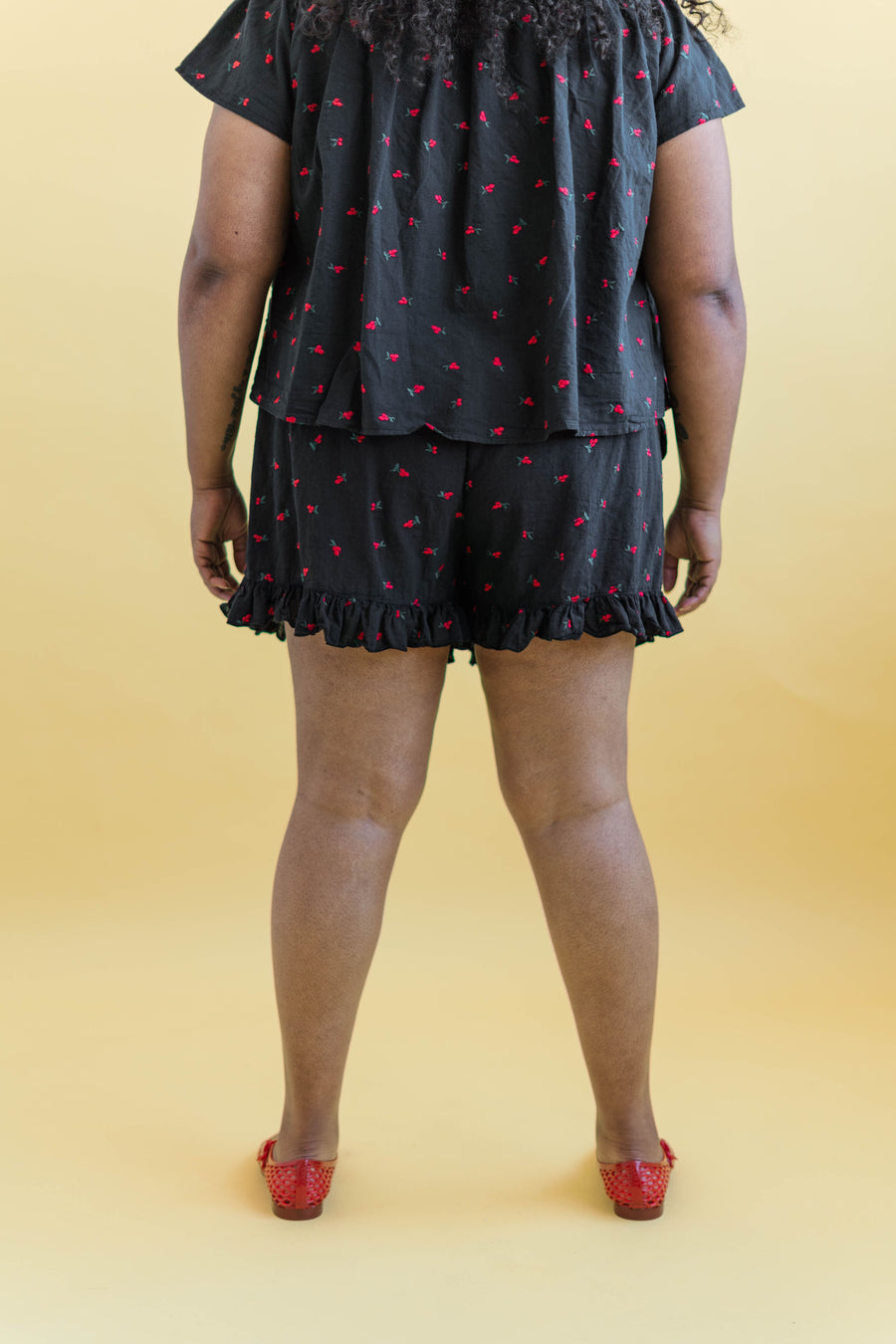 Nettle Studios Bloomers in Black Cherry Cotton - plus size bloomers, product view