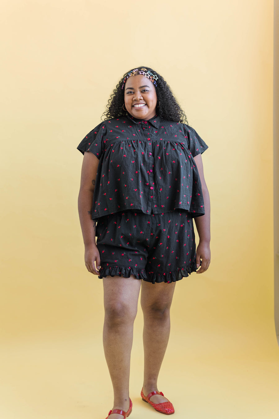 Nettle Studios Bloomers in Black Cherry Cotton - plus size bloomers, product view